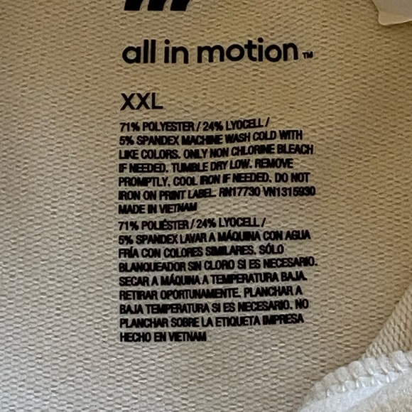 ALL IN MOTION NWT SIZE XXL BELL SLV DRAWSTRING HOODIE LINEN COLOR HAND POUCH - Picture 6 of 9